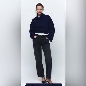 ZARA | Womens's Straight Jeans in Black | Size 6 | Denim